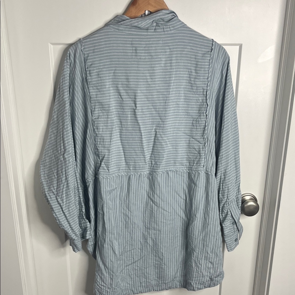 NWT Free People One and Only stripe Button-Up Women's Top medium - Picture 6 of 7